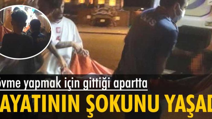 Bursa'da dövme yapmak için gittiği apartta az daha canından oluyordu