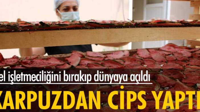 Otel işletmeciliğini bırakıp dünyaya açıldı! Karpuzdan cips yaptı