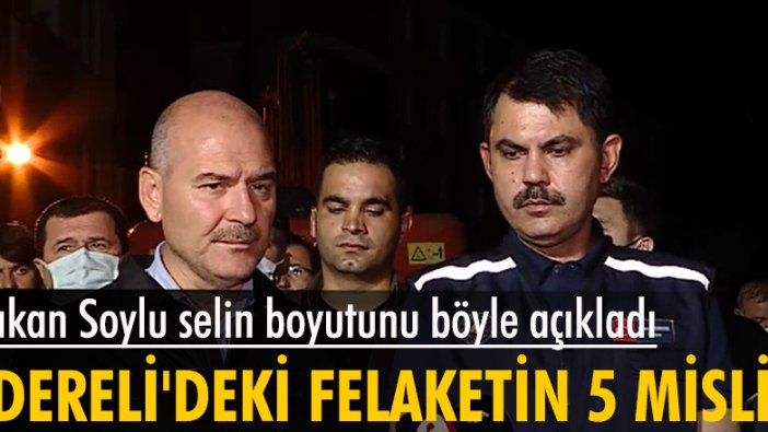 Bakan Soylu: Gördüğüm en ağır sel felaketi, Dereli'deki felaketin 5 misli