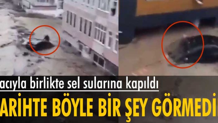 Kastamonu Cide'de bir kişi aracıyla birlikte suya kapıldı