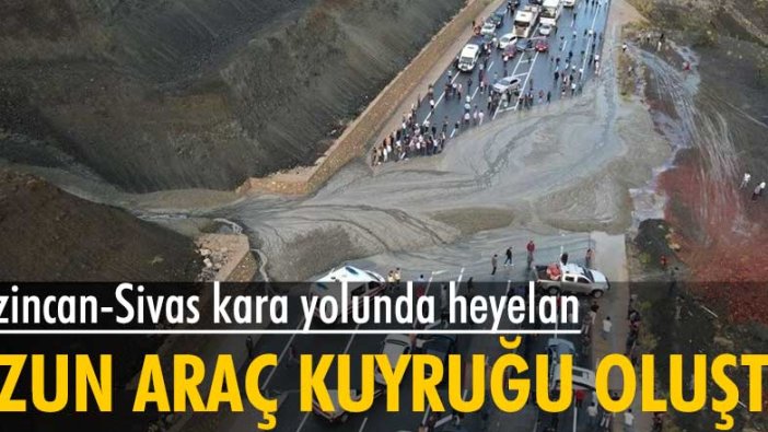 Erzincan-Sivas kara yolunda heyelan