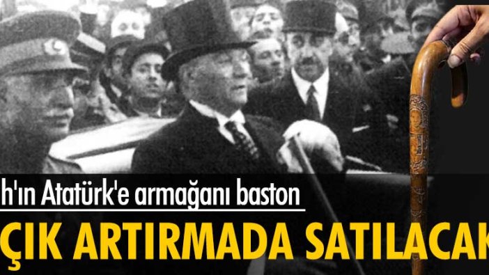 Atatürk'e ait minyatürlü baston açık artırmada satılacak!