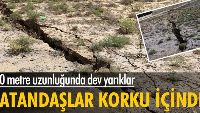 Afyon'da 500 metre uzunluğunda dev yarıklar oluştu!