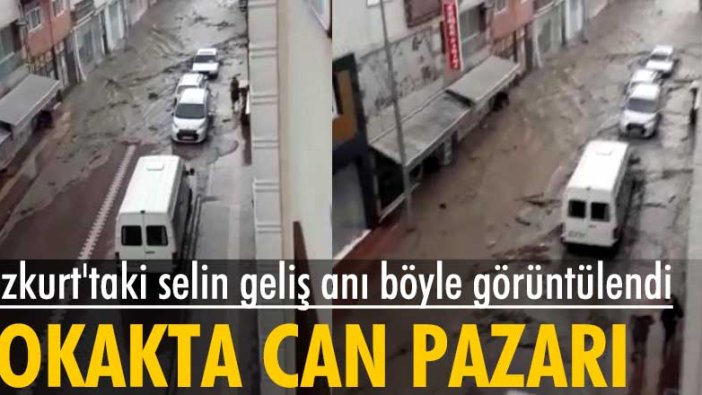 Kastamonu Bozkurt'taki selin geliş anı böyle görüntülendi