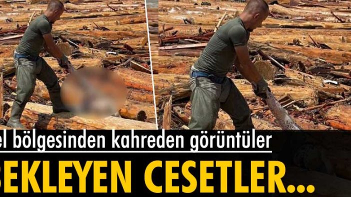 Kastamonu'da meydana gelen sel bölgesinden şoke eden görüntüler