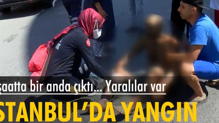 İnşaatta çıkan yangında 6 işçi yaralandı