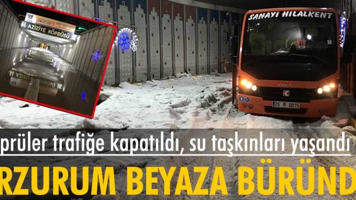 Ağustos ayında Erzurum beyaza büründü