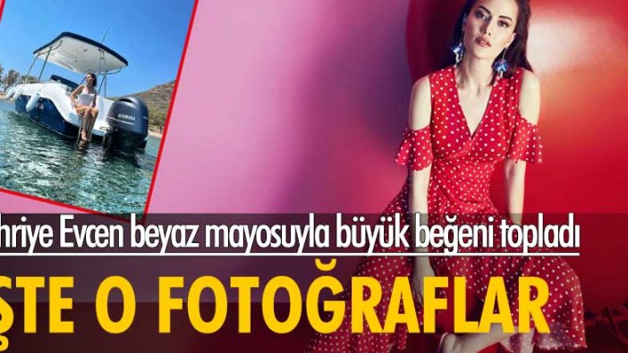 Fahriye Evcen'in beyaz mayosu beğeni rekoru kırdı