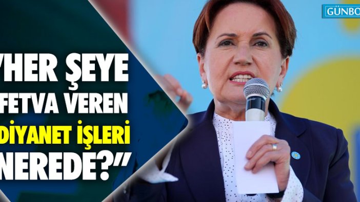 Meral Akşener: Her şeye fetva veren Diyanet İşleri nerede