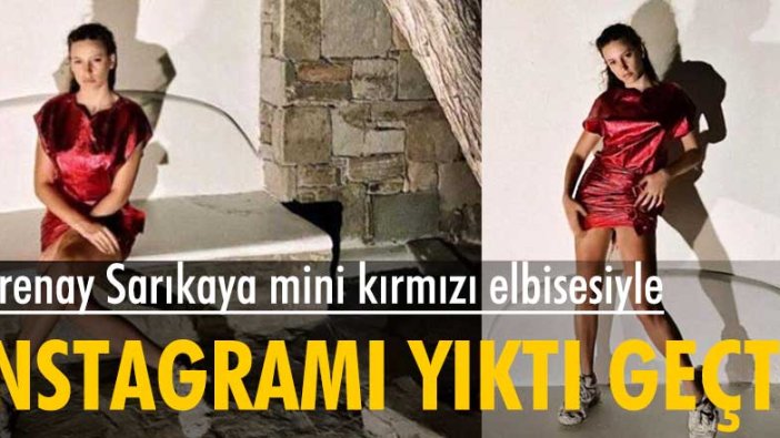 Serenay Sarıkaya mini kırmızı elbisesiyle görenleri büyüledi