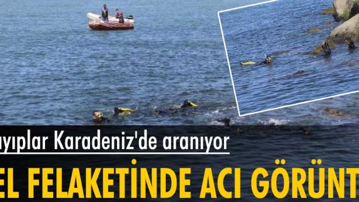 Sel felaketinde acı görüntü! Kayıp 62 kişiKaradeniz'de aranıyor