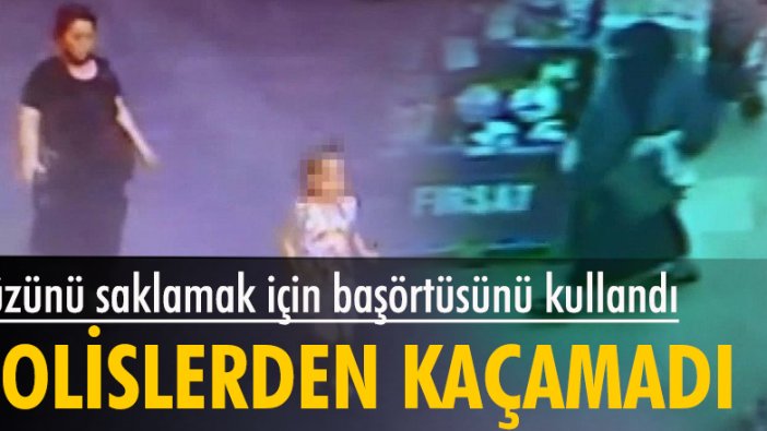 Yüzünü saklamak için başörtüsünü kullandı, polislerden kaçamadı