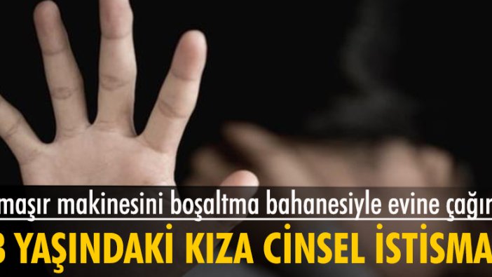 Makineyi boşaltma bahanesiyle evine çağırdığı 13 yaşındaki kıza cinsel istismarda bulundu