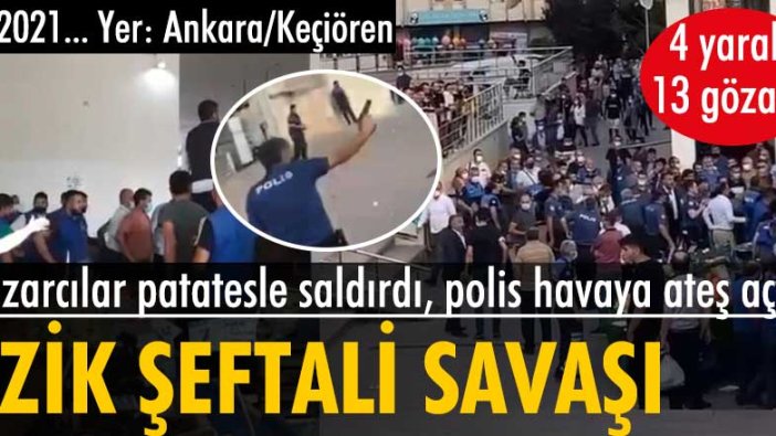 Ankara Keçiören'de esnaf ile müşteri arasında ezik şeftali kavgası