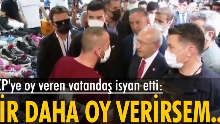 Kemal Kılıçdaroğlu'nun Çorum ziyaretinde AKP'ye oy veren bir vatandaş isyan etti