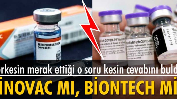 Milyonların merak ettiği soru yanıt buldu: Sinovac mı, BioNTech mi?