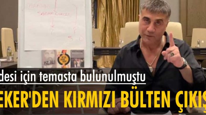 Sedat Peker'den kırmızı bülten çıkışı