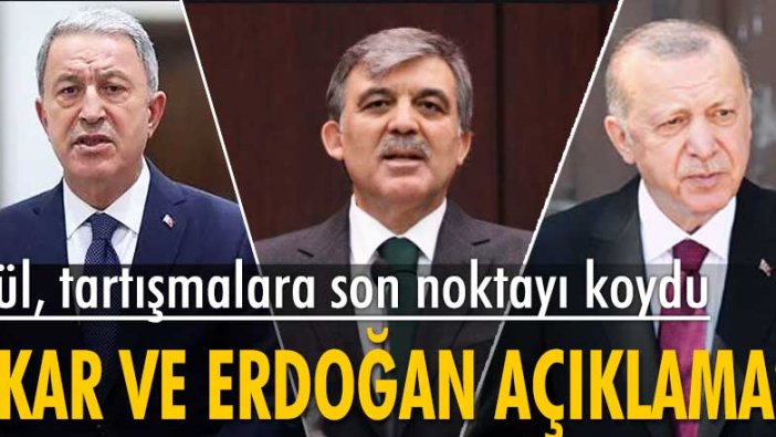 Abdullah Gül'den Cumhurbaşkanı Erdoğan ve Hulusi Akar iddialarına cevap!