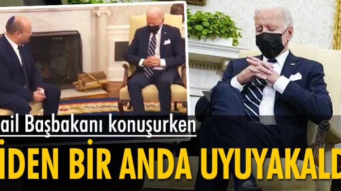 Biden, İsrail Başbakanı Naftali Bennett ile görüşmesinde uyuyakaldı