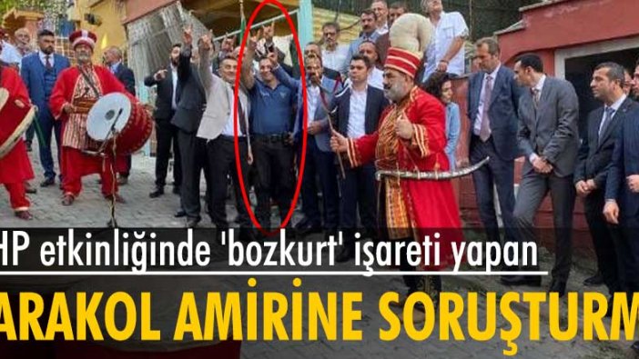 Kocaeli'de MHP etkinliğinde 'bozkurt' işareti yapan polise soruşturma