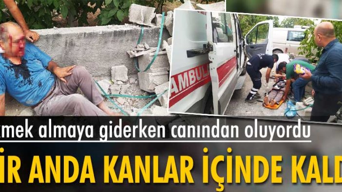 Yolda yürürken kanlar içinde kaldı