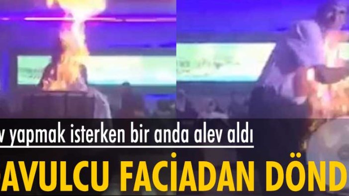 Şanlıurfa'da davulcu Müslüm Akan, şov yapmak isterken faciadan döndü