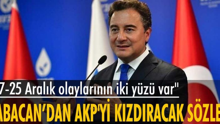 Ali Babacan 17-25 Aralık operasyonları ile ilgili konuştu