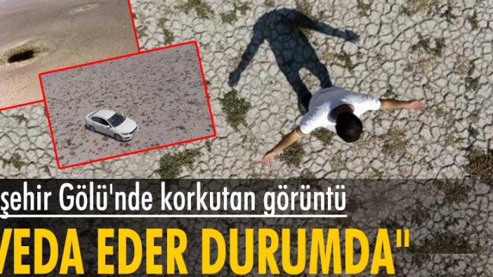 Akşehir Gölü'nde korkutan görüntü!