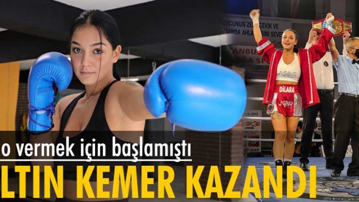 Kilo vermek için boksa başladı, altın kemer kazandı