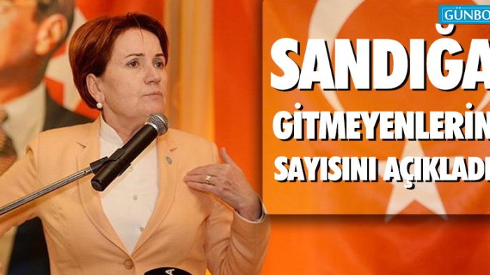 Akşener sandığa gitmeyenlerin sayısını açıkladı ve çağrıda bulundu!