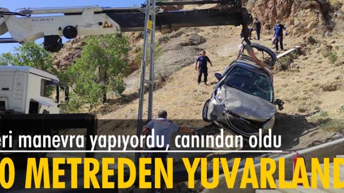 Otoparkta geri manevra yaptığı otomobille 20 metreden yuvarlanan sürücü öldü