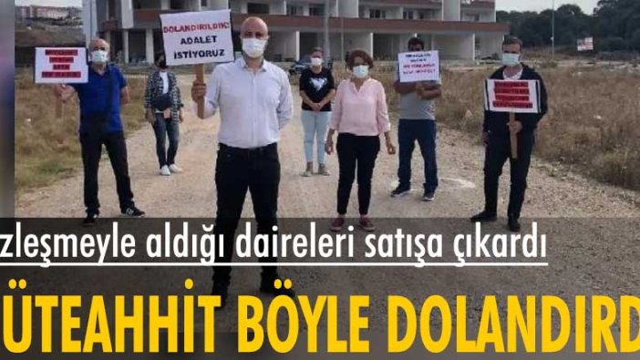 Bursa'da bir müteahhit, sözleşmeyle aldığı daireleri satışa çıkardı