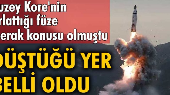 Kuzey Kore'nin attığı füzenin düştüğü yer belli oldu!