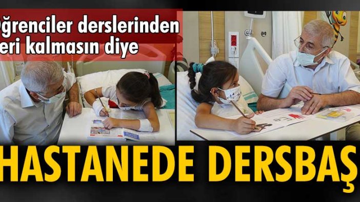 Öğrenciler derslerinden geri kalmasın diye hastanede dersbaşı