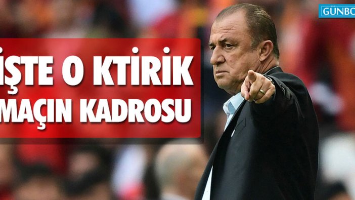 Fatih Terim, Başakşehir maçı kadrosunu belirledi