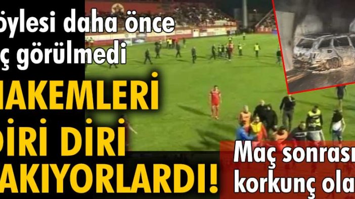 Bosna Hersek'te Maç sonrası korkunç olay! Hakemleri diri diri yakıyorlardı! 