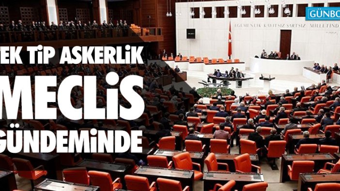 'Tek tip askerlik' Meclis gündeminde