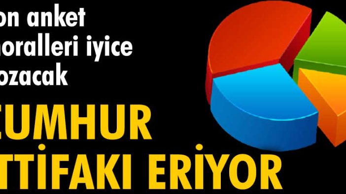 Son anket moralleri iyice bozacak! Cumhur İttifakı eriyor