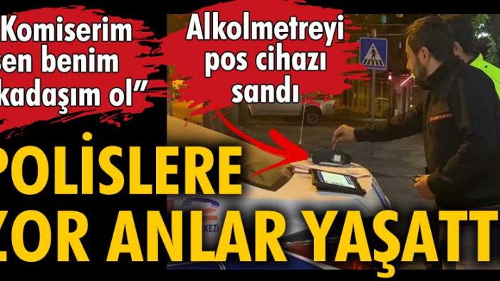 Bursa'da alkollü sürücü alkolmetreyi pos cihazı sanarak ödeme yapmak istedi, polislere zor anlar yaşattı