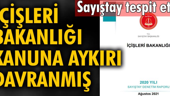 Sayıştay'a göre, İçişleri Bakanlığı İhale Kanunu'na aykırı şekilde araç kiralamış