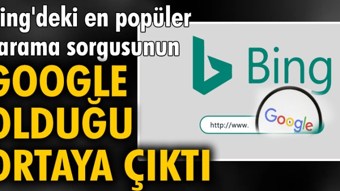 Bing'deki en popüler arama sorgusunun Google olduğu ortaya çıktı