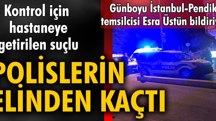 Suçlu, polislerin elinden kaçtı!