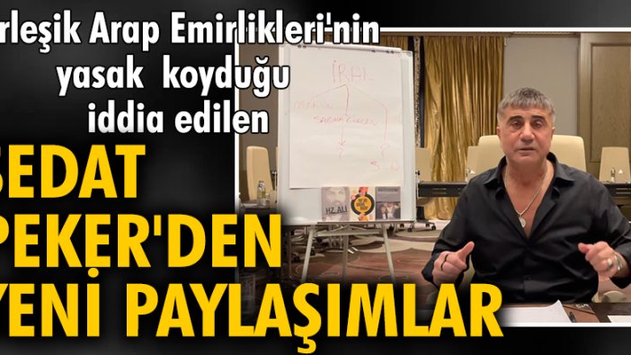 Birleşik Arap Emirlikleri'nin yasak koyduğu iddia edilen Sedat Peker'den yeni paylaşımlar