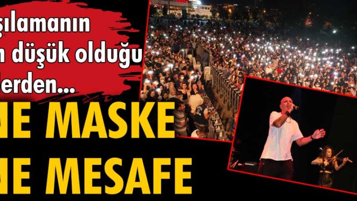 Şanlıurfa'da düzenlenen Gripin konserinde maske ve mesafe unutuldu