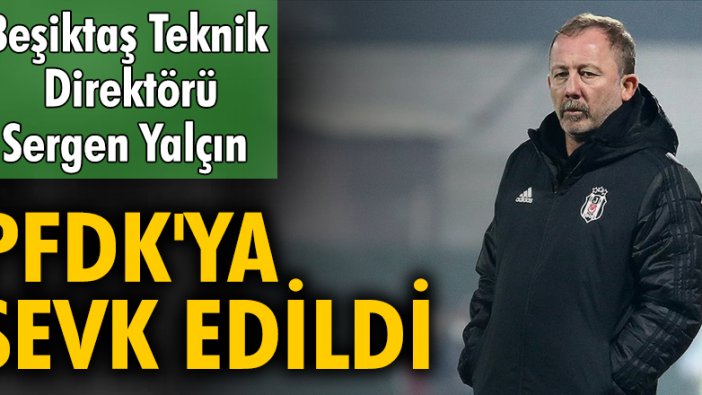 Sergen Yalçın, PFDK'ya sevk edildi