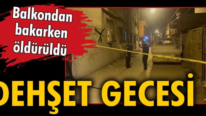 Dehşet gecesi: Balkondan bakarken öldürüldü