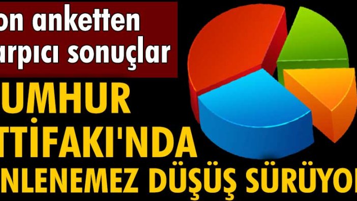 ORC Araştırma'nın son anketinden çarpıcı sonuçlar! Cumhur İttifakı'nda önlenemez düşüş sürüyor