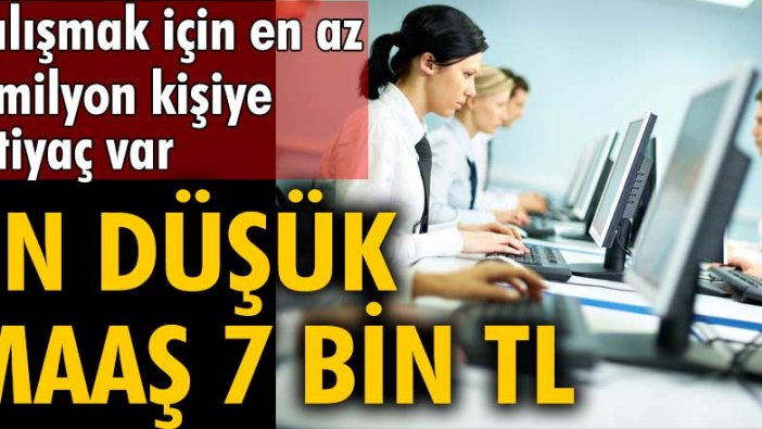 Çalışmak için en az 1 milyon kişiye ihtiyaç var! En düşük maaş 7 bin TL