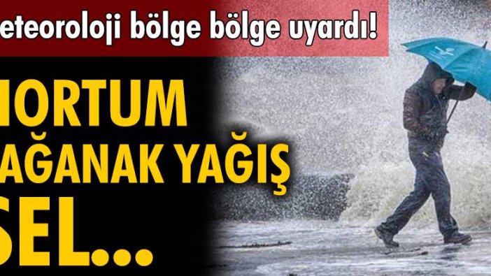 Meteoroloji bölge bölge uyardı!