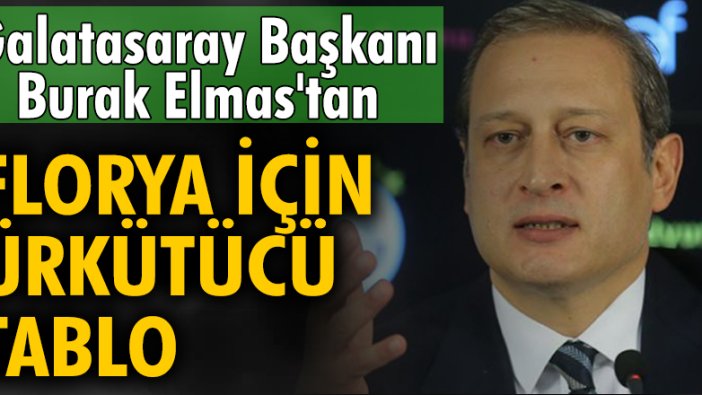 Galatasaray Başkanı Burak Elmas'tan Florya için ürkütücü tablo!